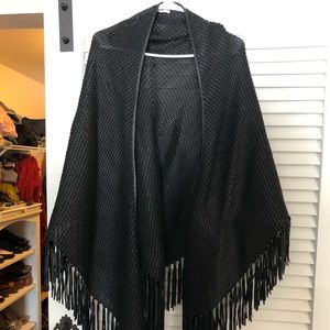 Genuine leather shawl
